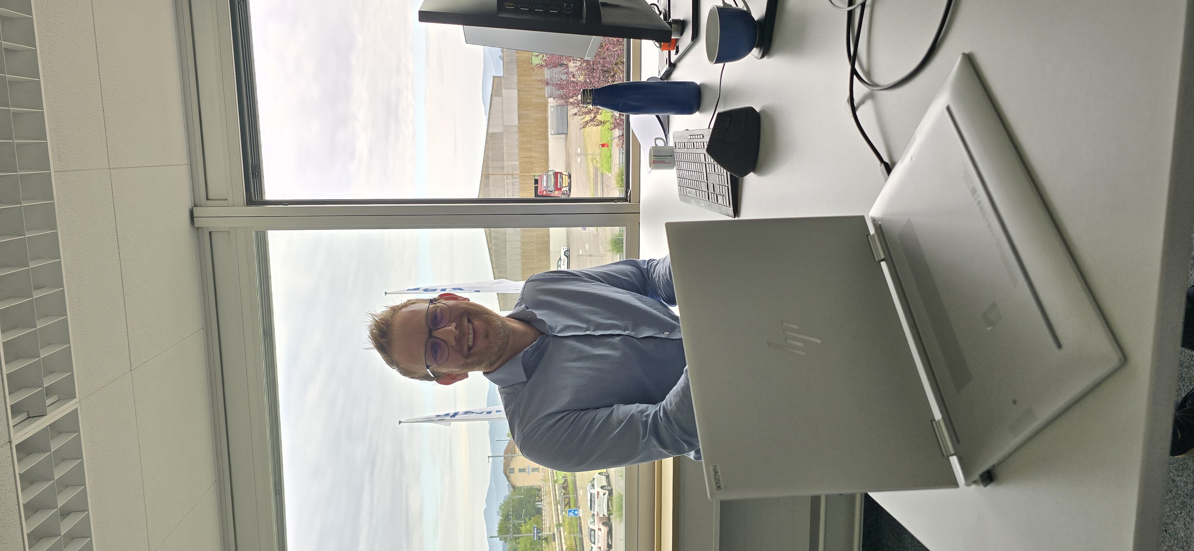Janick Blumenstein bei der Arbeit